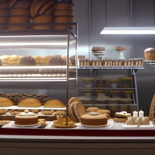 Modern Bakery Displayed as Detailed Matte Painting