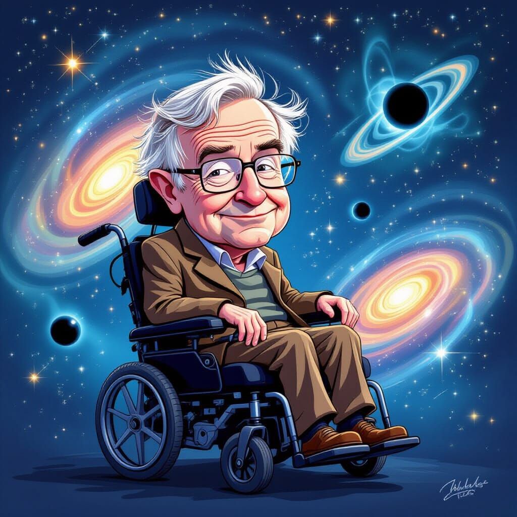 Stephen Hawking Among Cosmic Wonders