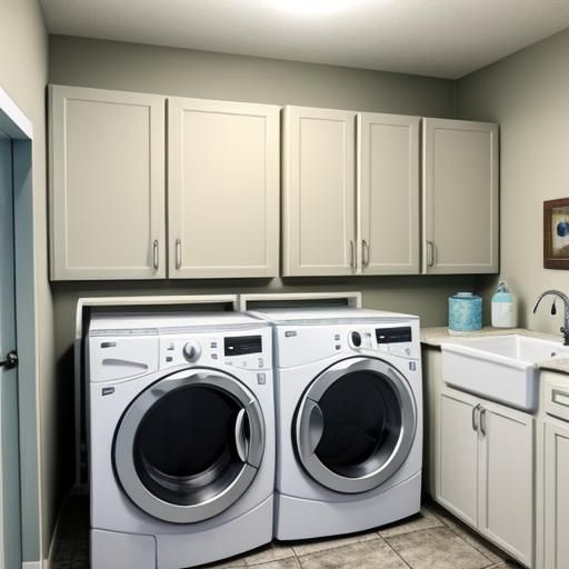 AI Generated Image of a Laundry Room