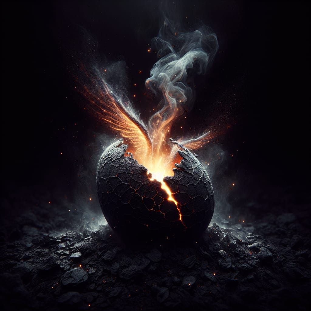 Phoenix Rebirth: Fiery Hatching