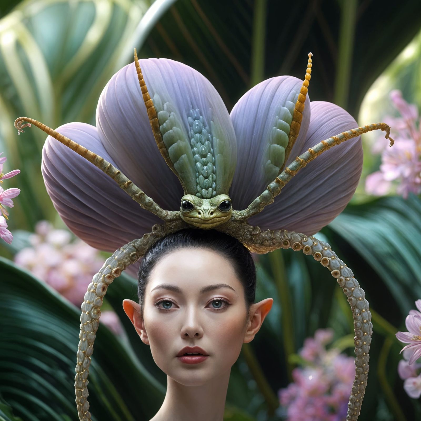 Beautiful Aliens in Serene, Detailed Naturalistic Portraits