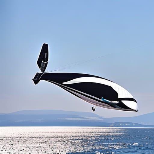 Pink Orca Paragliding Above the Titanic