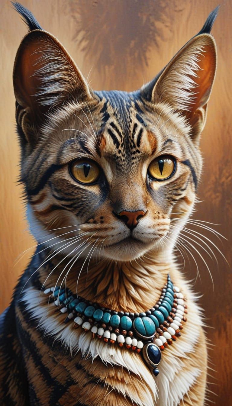 Feline princess: Tribal art