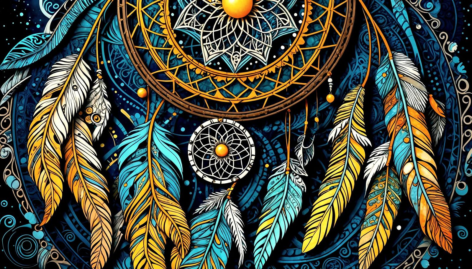 Dreamcatcher Sun Over Textured Sea Foam Art