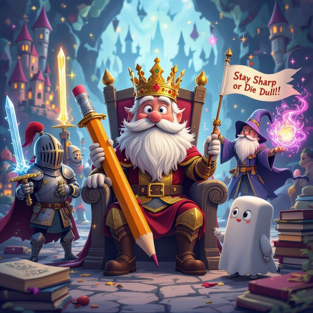 Pencil King Rules a Magical Kingdom of Stationery Heroes