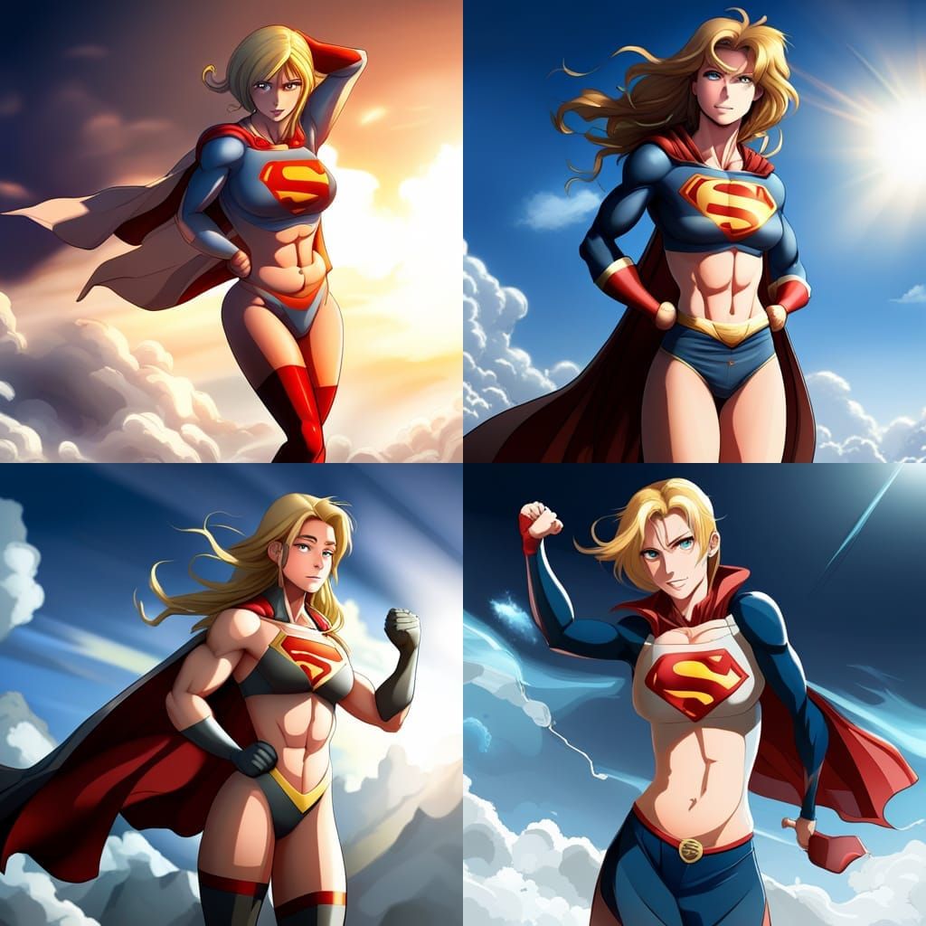 Anime Supergirl Flies to the Rescue
