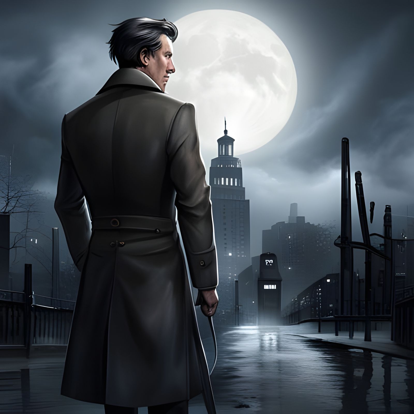 Dramatic Portrait in Splash Art Style