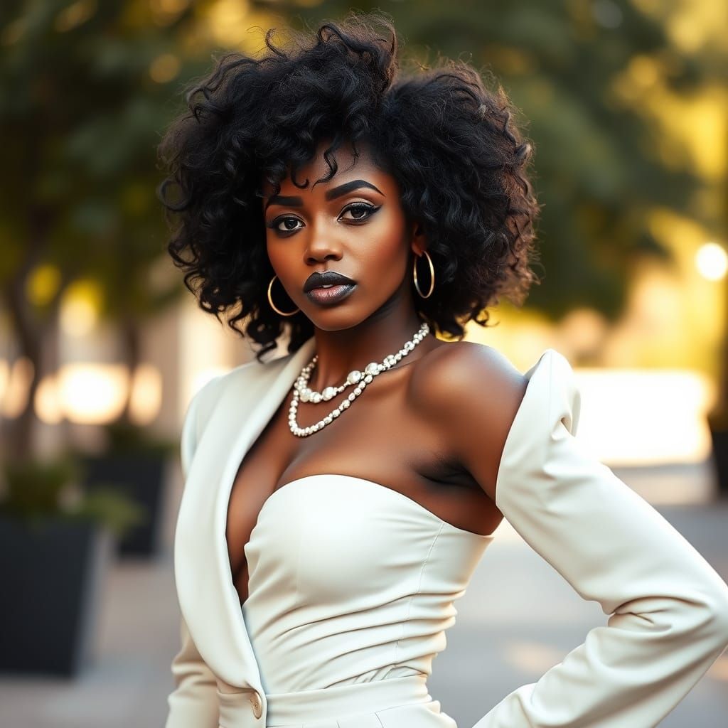 Elegant Portrait of Iconic Black Trans Woman