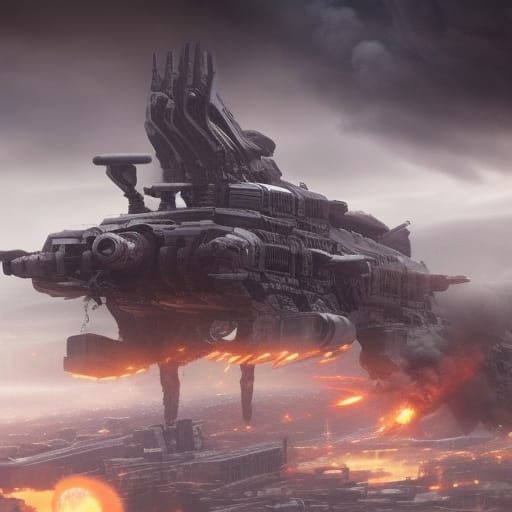 Epic Future War Scene: Digital Matte Painting