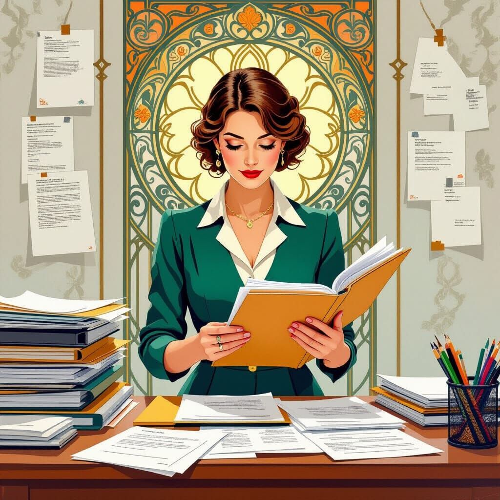 Organizing Documents in Art Nouveau Style