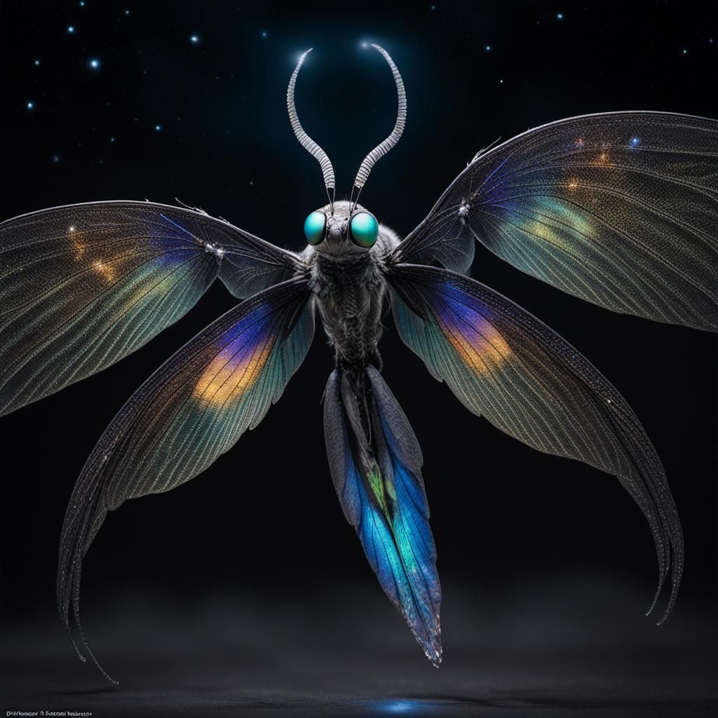 Celestial Creature in Space: Dark Fantasy Concept Art