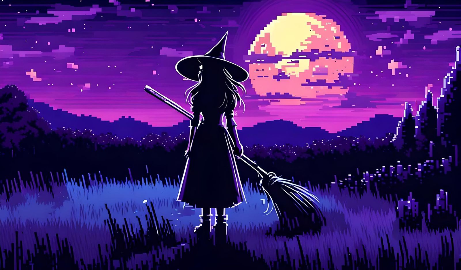 Pixel art. - Teen witch