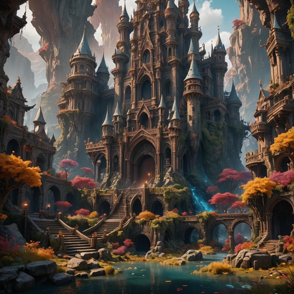 Fantastical Matte Painting in Deep Color