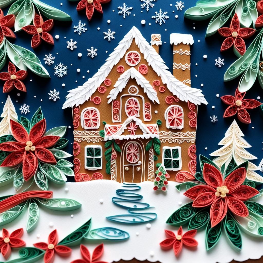 Luxurious Winter Wonderland in Goldenpunk Paper Quilling