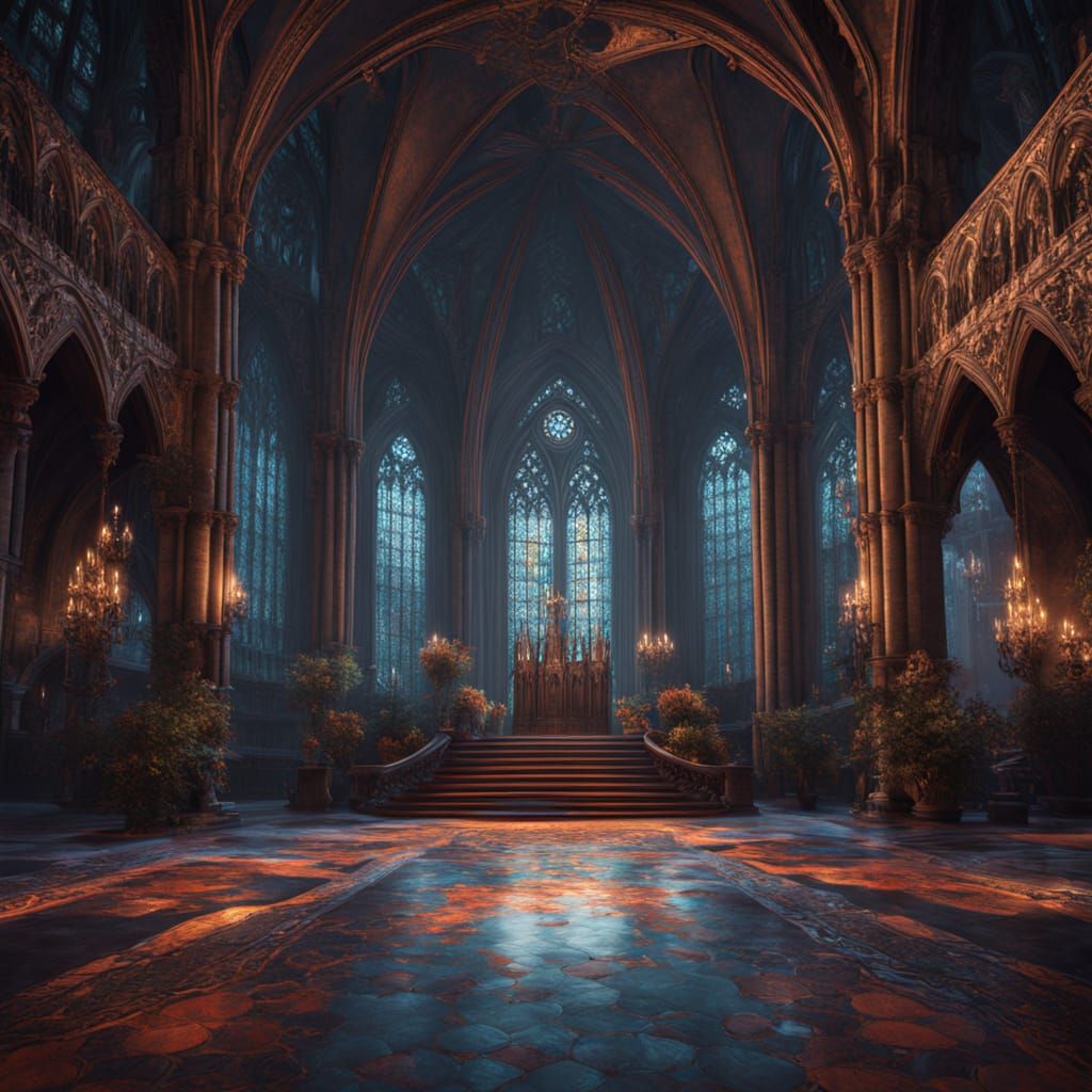 Vampire Masquerade Ball in Gothic Cathedral