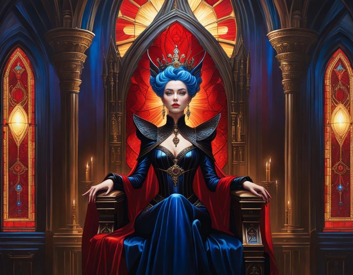 Gothic Fairy Queen Beset by Tribbles: 8K Portrait