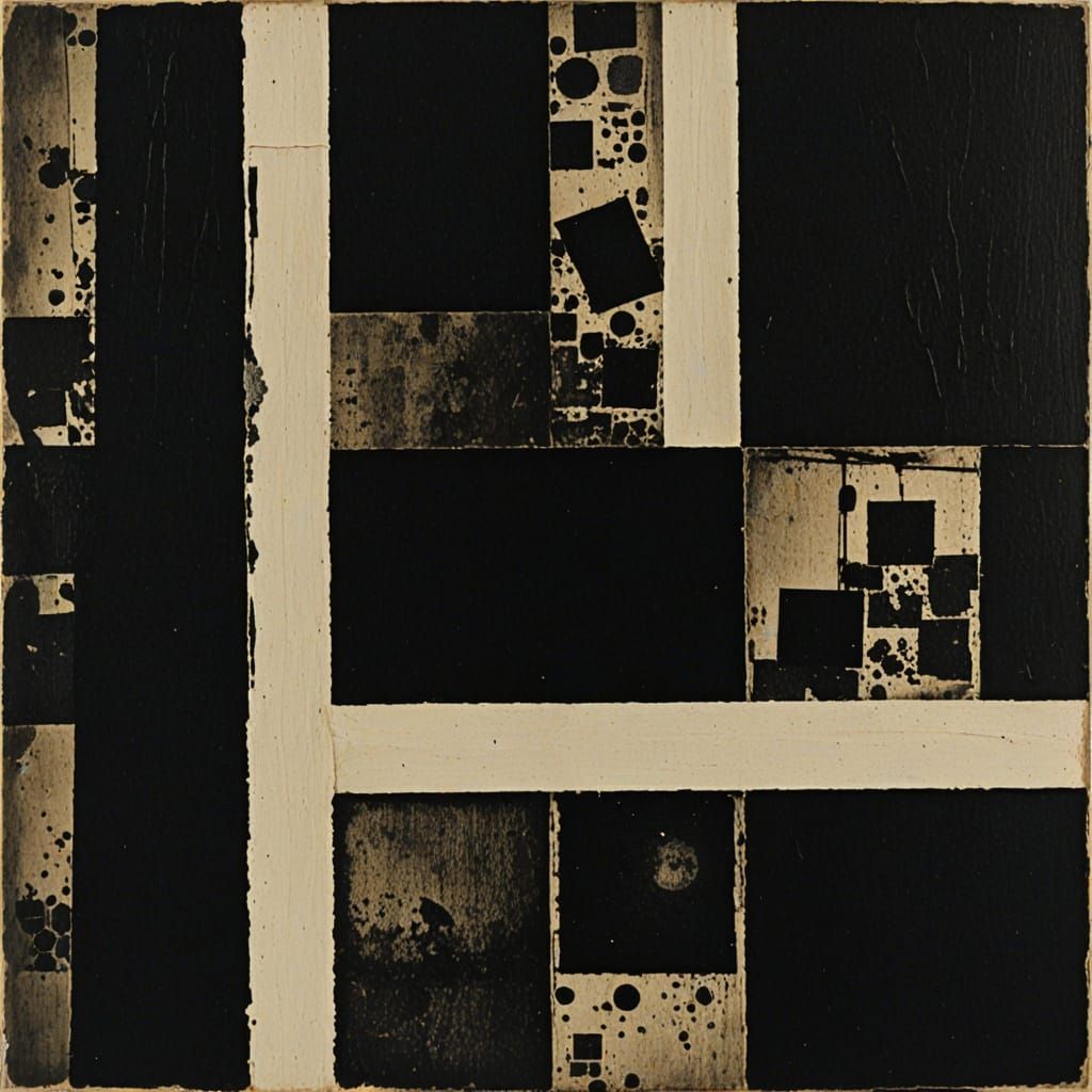 Distressed Urban Landscapes in Gritty Mixed Media Style