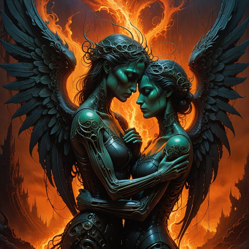 Intertwined Angels and Demons in a Passionate Tango of Love ...