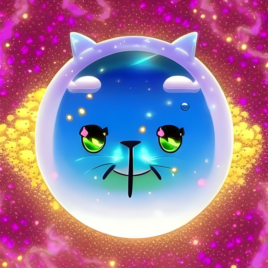 Glitter Slime Cat Friends in Nature