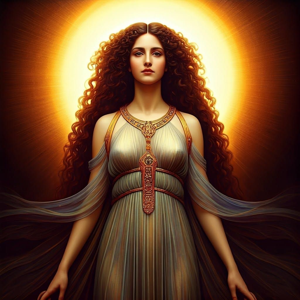 Radiant Deity in Dreamlike Digital Art Style