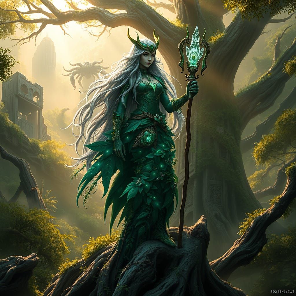 Emerald Goddess of the Lush Jungle