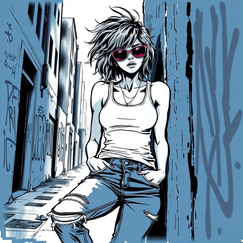 Urban Goddess in Graffiti City