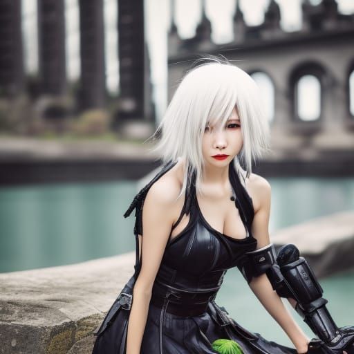 Beautiful Female Character in Urban Landscape, Unreal Engine...