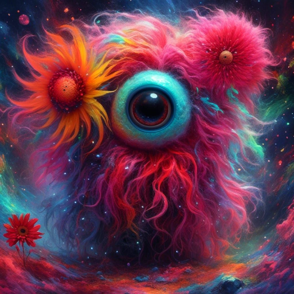 Extremely Adorable Red Baby Monster