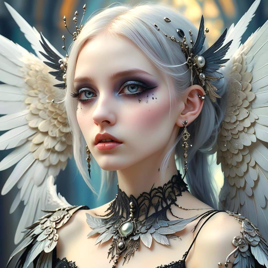 Angelic Goth Girl Portrait