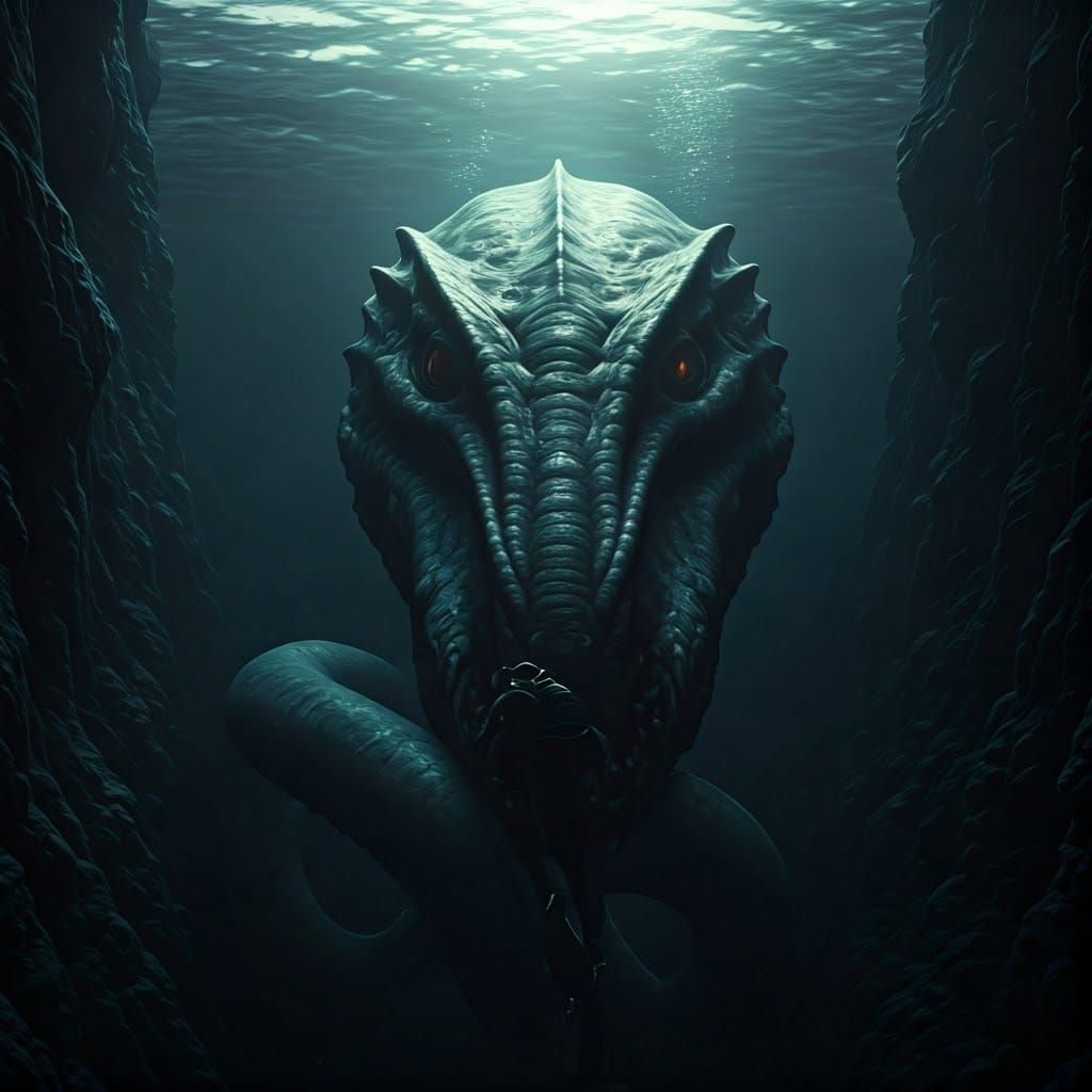Eldritch Sea Monster Lurks in Dark Depths