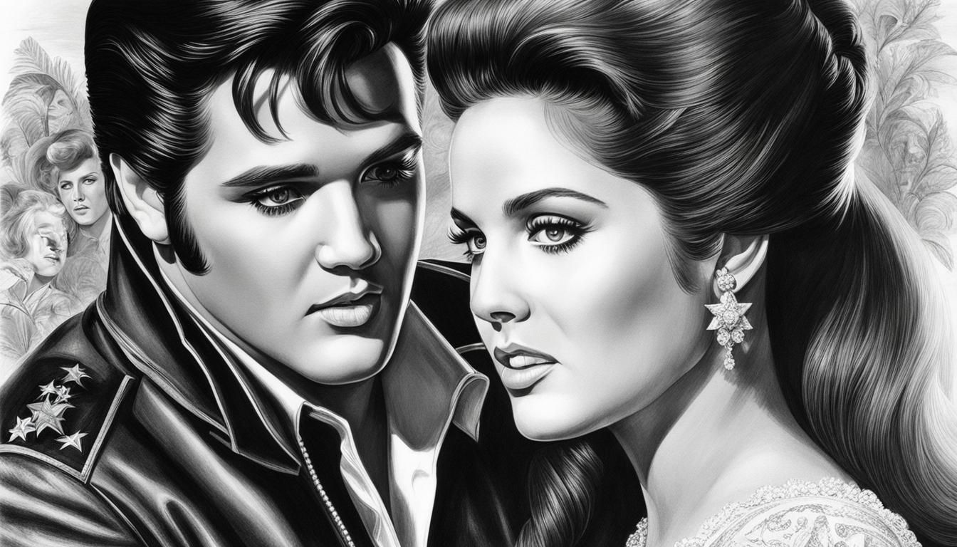 Similar great Star Elvis Presley and Priscylla Presley black...