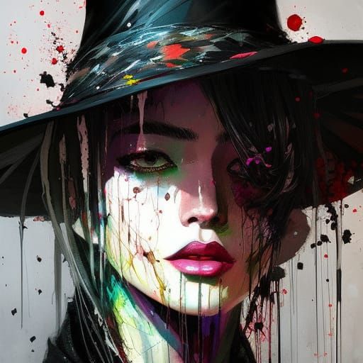 Witch Hat Portrait in Speedpaint Style