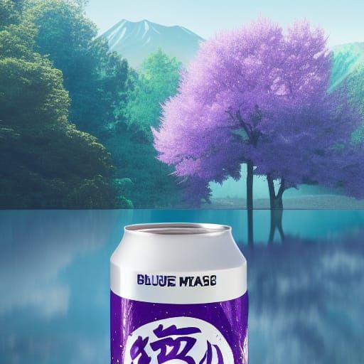 Blue and Purple Soda Can Fantasy Art