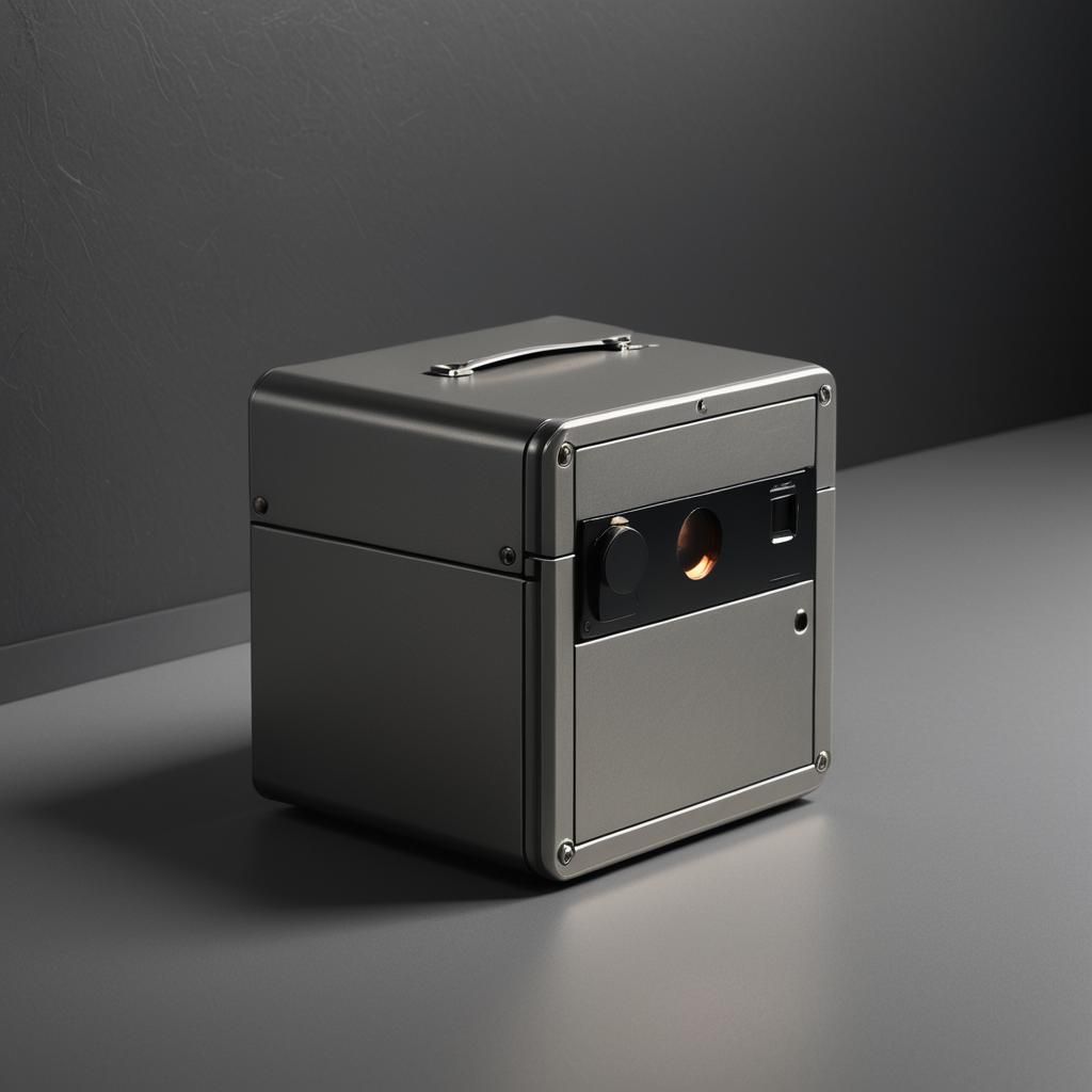 Minimalist Safety Box: Dieter Rams-Inspired Concept Art