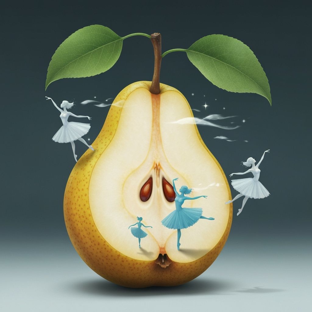 Miniature Ballroom Inside Pear with Ethereal Dancers