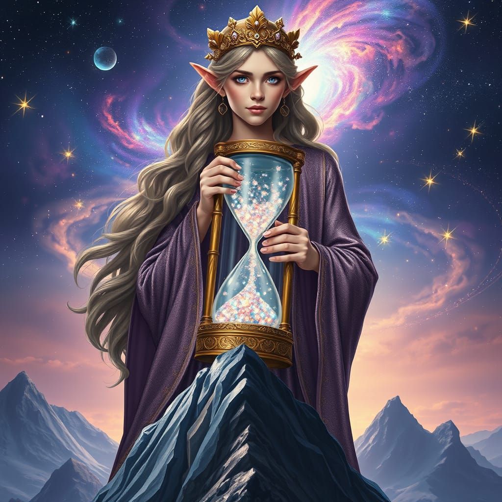 Ethereal Elf God with Celestial Hourglass