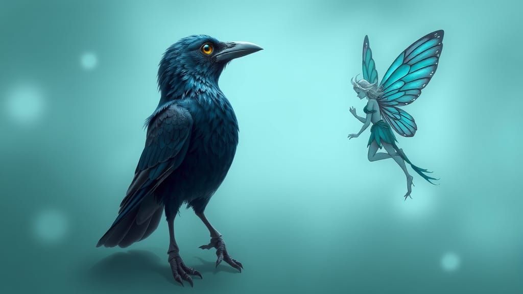 Blue Crow and Gothic-Hippy Fairy Friendship