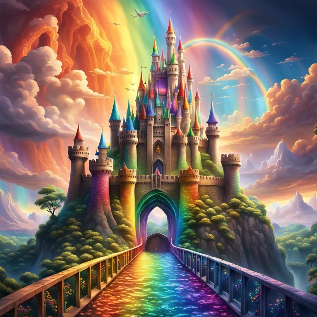 Epic Guitar Castle with Rainbow Bridge