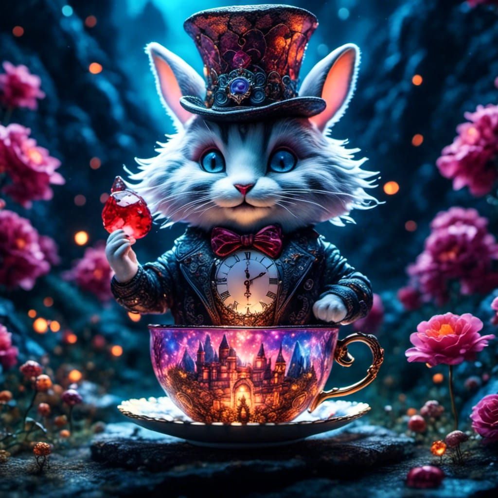 Alice in Wonderland with Cosmic Holographic Style