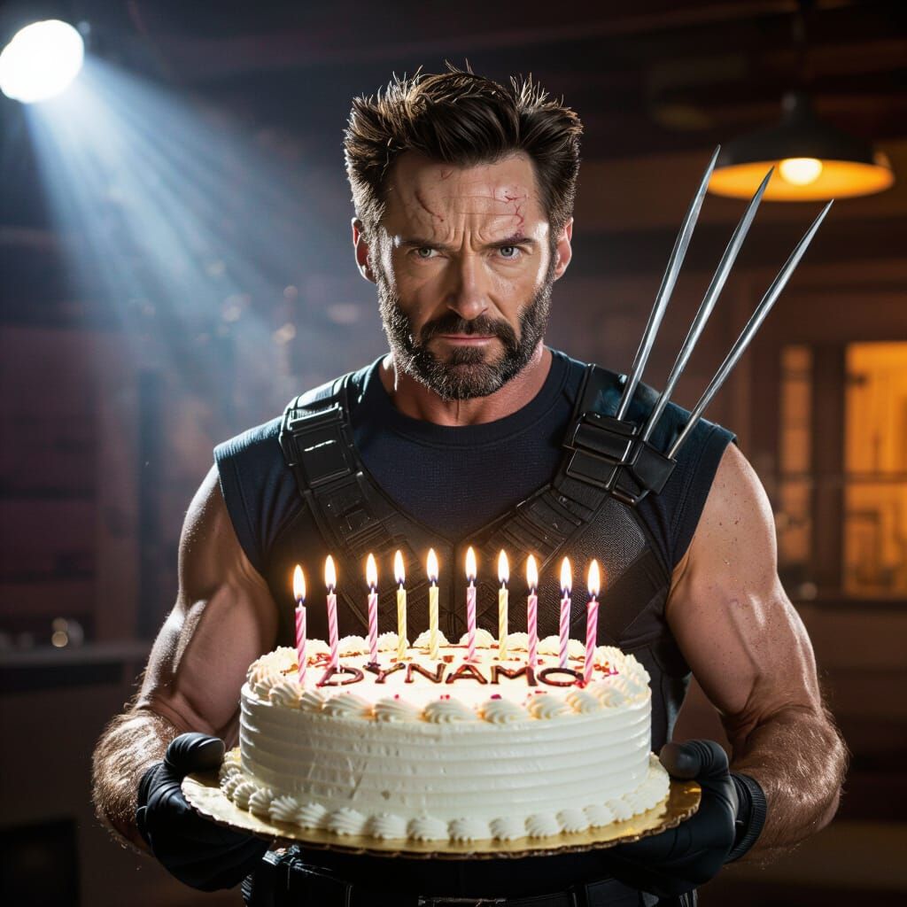 Wolverine Birthday Surprise with Dynamo Cake