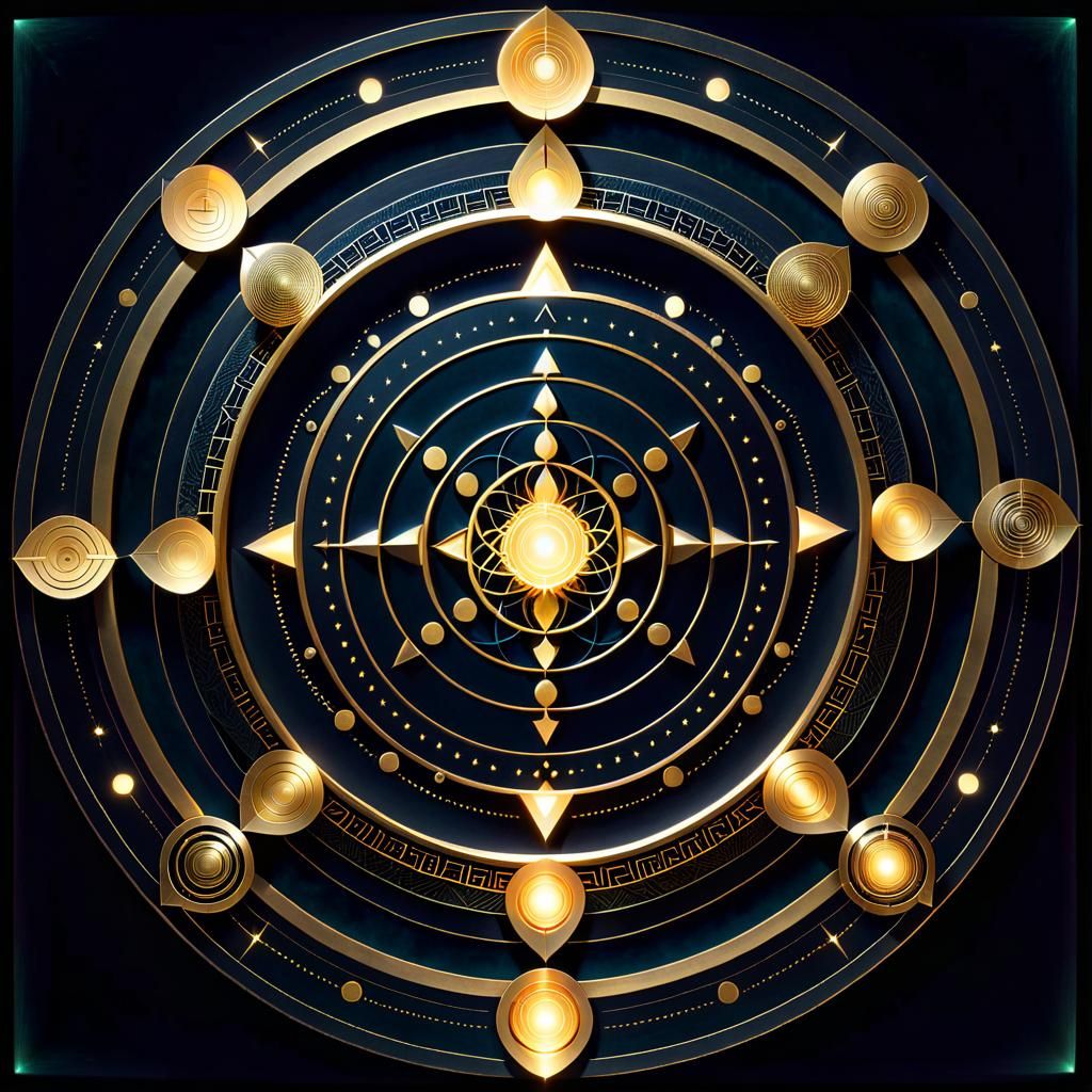 Sacred Geometry Healing Shrine in a Perfect Circle