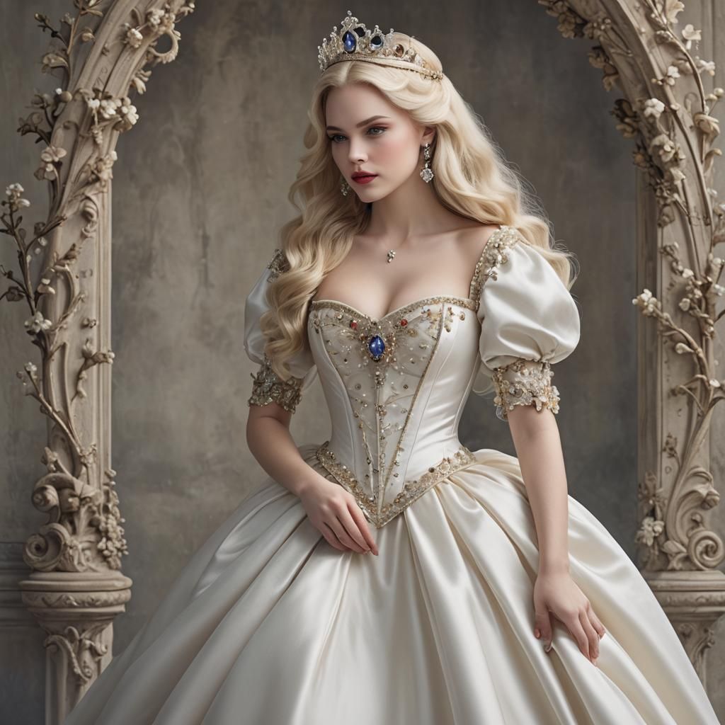 Swedish Princess in Long Corset Gown