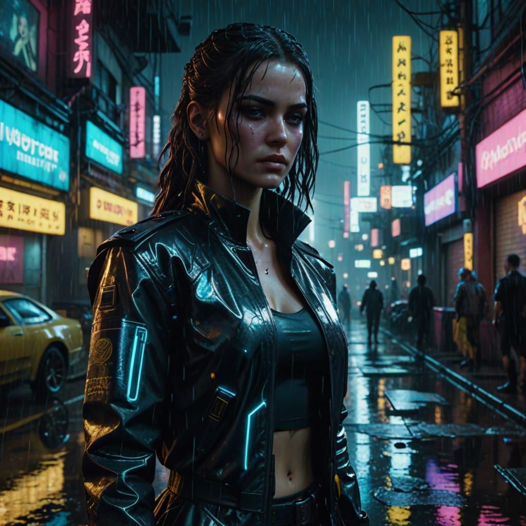 Goddess Ahurani in Cyberpunk 2099 Style