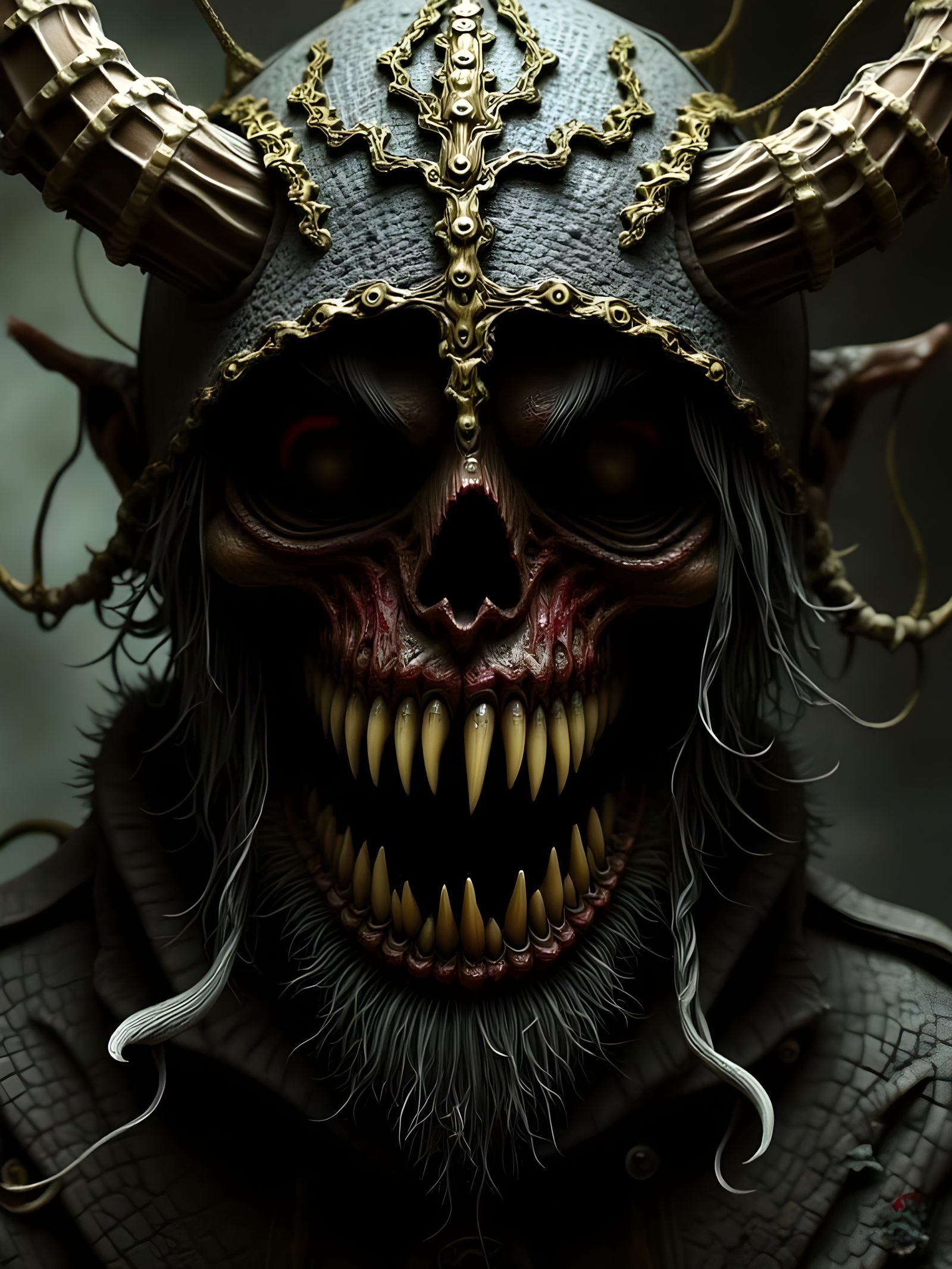 Horrifying Norse Draugr in Dark Fantasy Style
