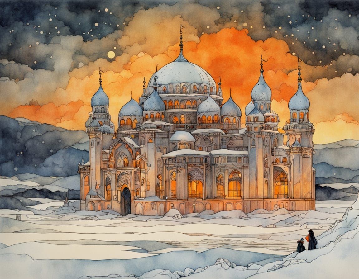 Ice Palace: Ottoman Architecture in Watercolor