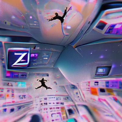 Abstract Zero Gravity Scene