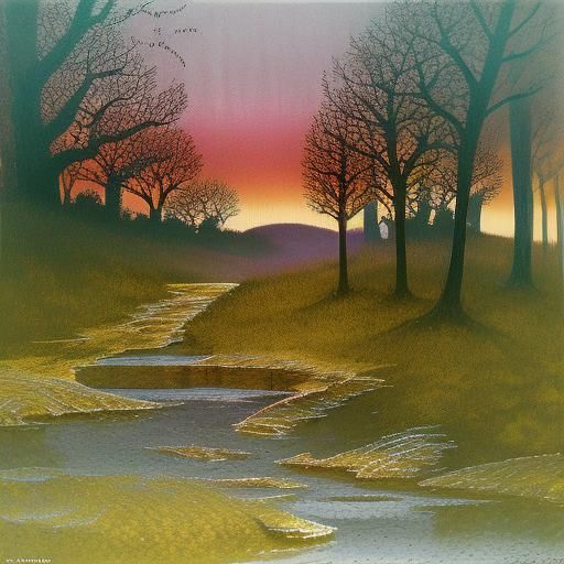 Fractal Figure in Surreal Psychedelic Abstract Expressionism