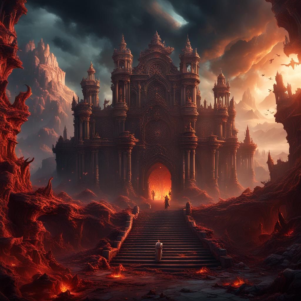 Fantastical Heaven in Hell: Detailed Matte Painting