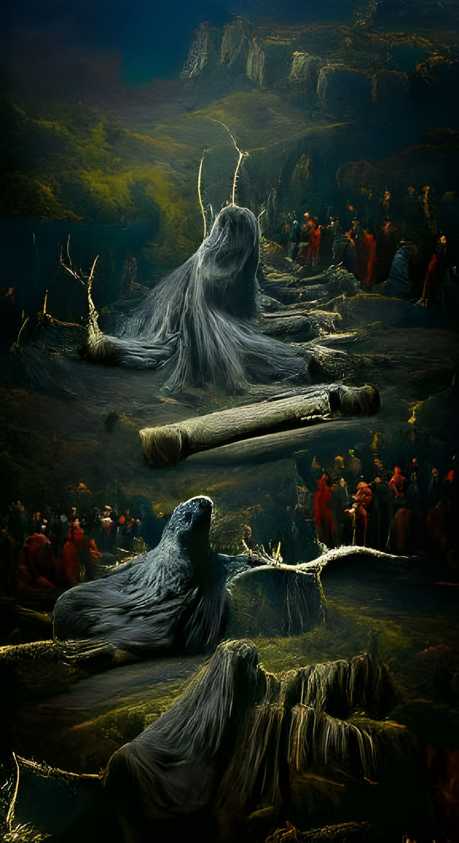 Dark Magic Forest in Renaissance Style