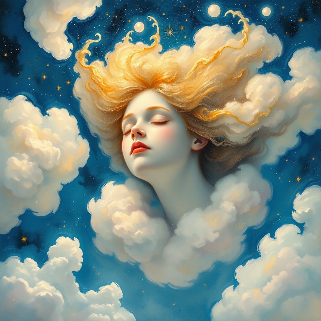 Ethereal Kolysanka in Cosmic Watercolor Dreamscape